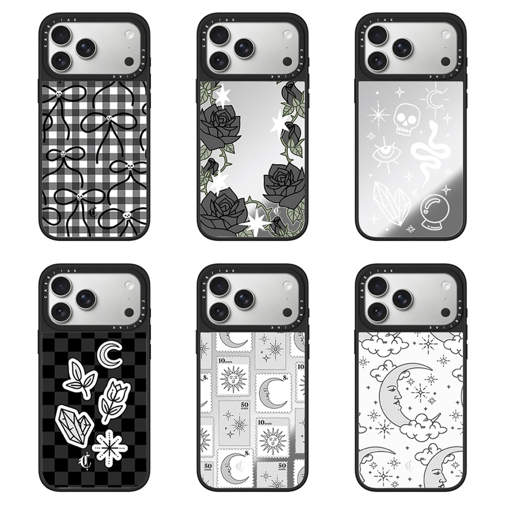 CASEJiAK Chiara LB Art月亮线条适用于苹果17 16Pro Max手机壳iPhone12 13 14 15Pro/plus磁吸Air保护壳套