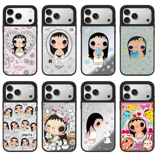 新款Yuy小玉女孩贝母适用于苹果18 17 16Pro Max手机壳iPhone17ProMax磁吸1213 14 15Pro防摔Air卡通保护壳套
