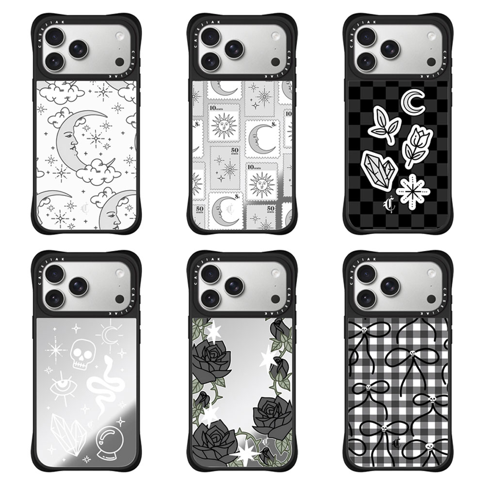 CASEJiAK Chiara LB Art月亮线条四角防摔适用于iPhone苹果17 16Pro Max手机壳15 14Pro max磁吸13保护壳套