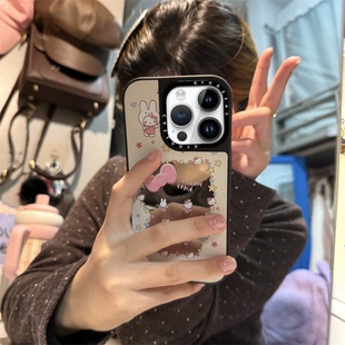 CASE适用于苹果17手机壳Kitty补妆镜子KT猫凯蒂猫iPhone17 16ProMax12 13 14 15Pro/plus air手机防摔保护壳