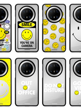 Smiley黄色笑脸微笑适用于华为mate80Pro Max手机壳Mate70/70pro/60Pro+ti防摔壳磁吸保护套
