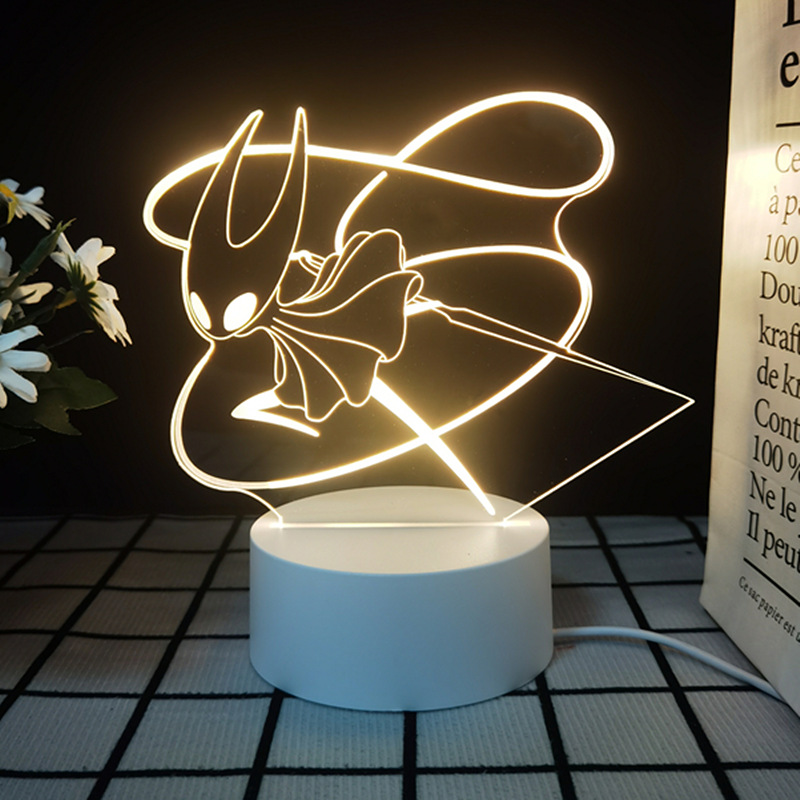 空洞骑士周边3D立体小夜灯男生生日礼物卧室床头摆件led氛围灯