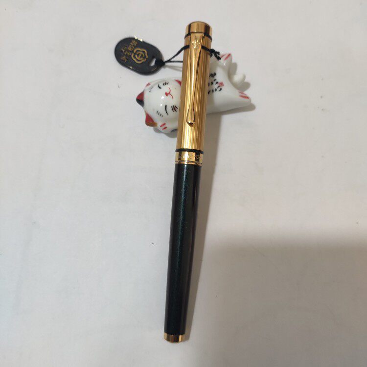二手英雄121A金笔 变色龙杆 金帽 鸭嘴尖 12K