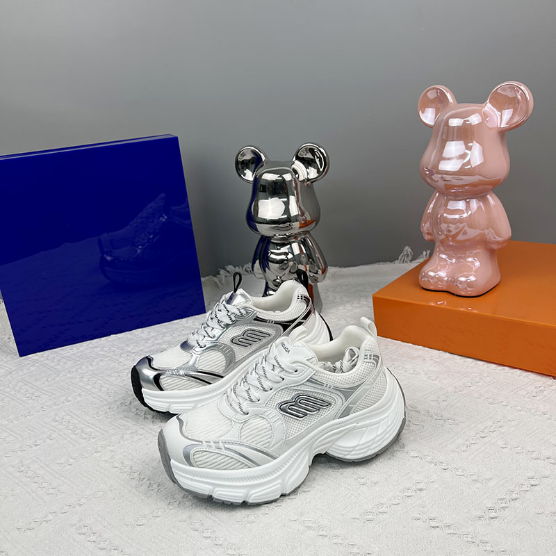 2024年夏季新款网面老爹鞋女百搭透气拼色厚底增高休闲运动鞋潮鞋