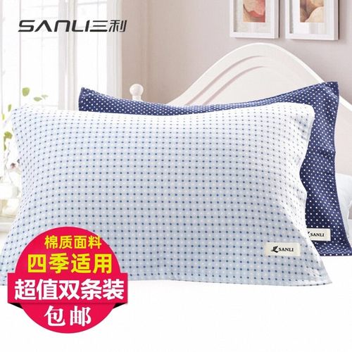 枕巾三利枕巾纯棉一对装