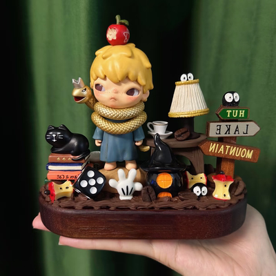 DIY材料泡泡玛特小野小王子临时停车牌男生挪车牌胡桃木材料包