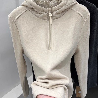 拼接德绒针织衫女冬季款卫衣