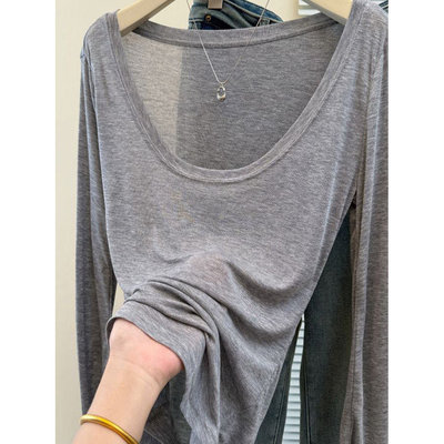 韩版修身微透薄款罩衫T恤