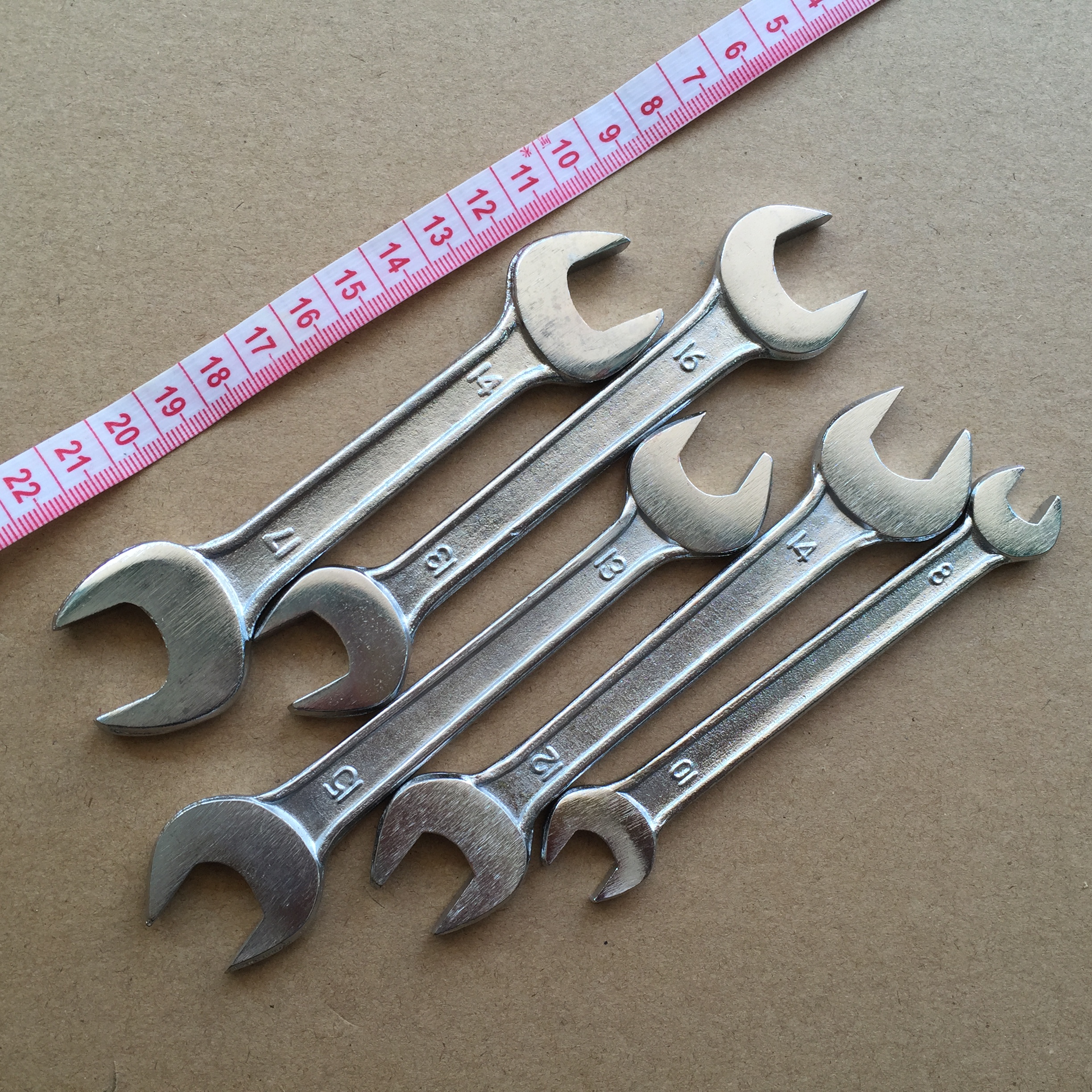 厂家直销镀铬开口扳手锻打高强度45#钢叉扳手两用配套家用维修