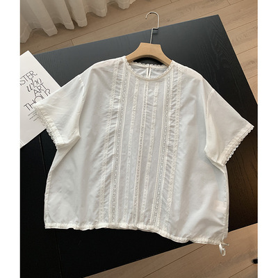 宽松亲肤透气薄款短袖衬衫上衣夏