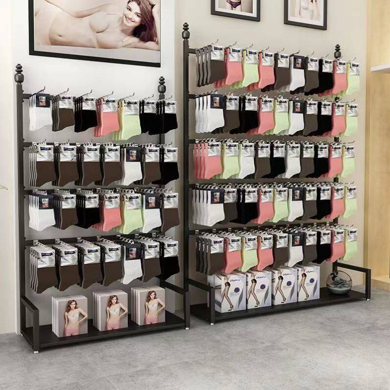 铁艺袜子架展示架商用创意挂架落地式服装店铺盒装内裤饰品陈列架