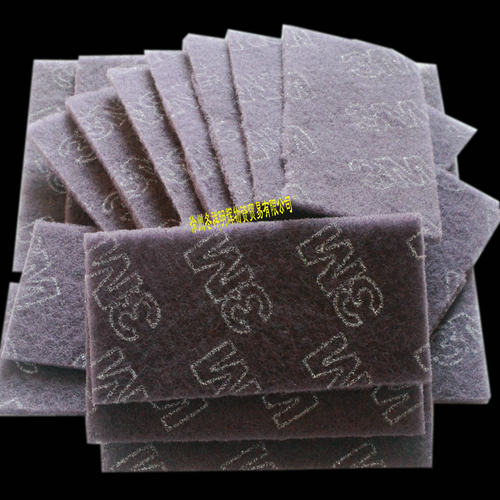 3M7521C工业百洁布拉丝布清洁尼龙片金属木工抛光专用500#不织布