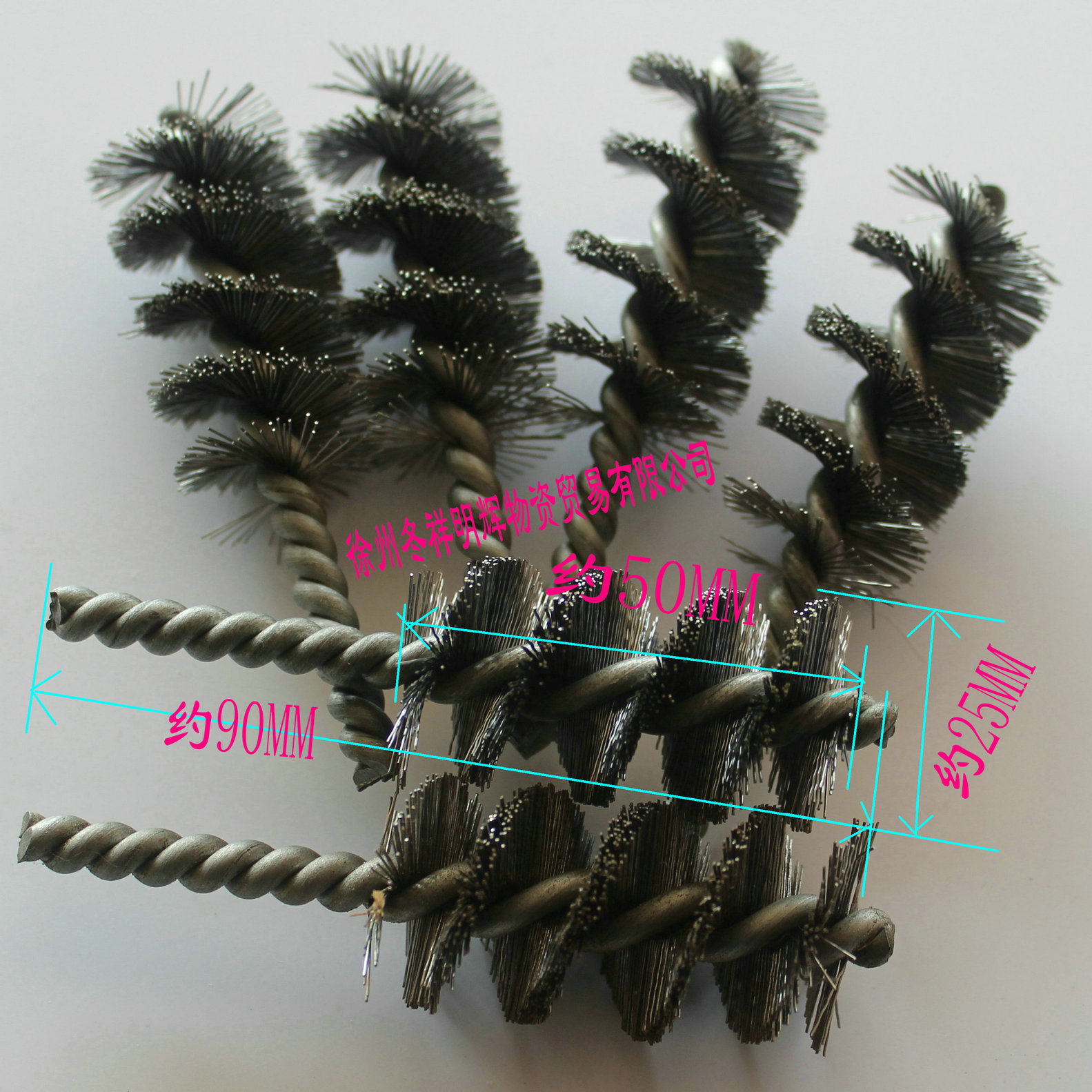 钢丝炉通扫 钢丝刷 管道除绣刷 迷你清缝刷 管子刷 清孔刷 打磨刷