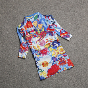 新款 2025夏季 内搭上衣潮 t恤女泫雅风半高领网纱打底衫 ins薄款