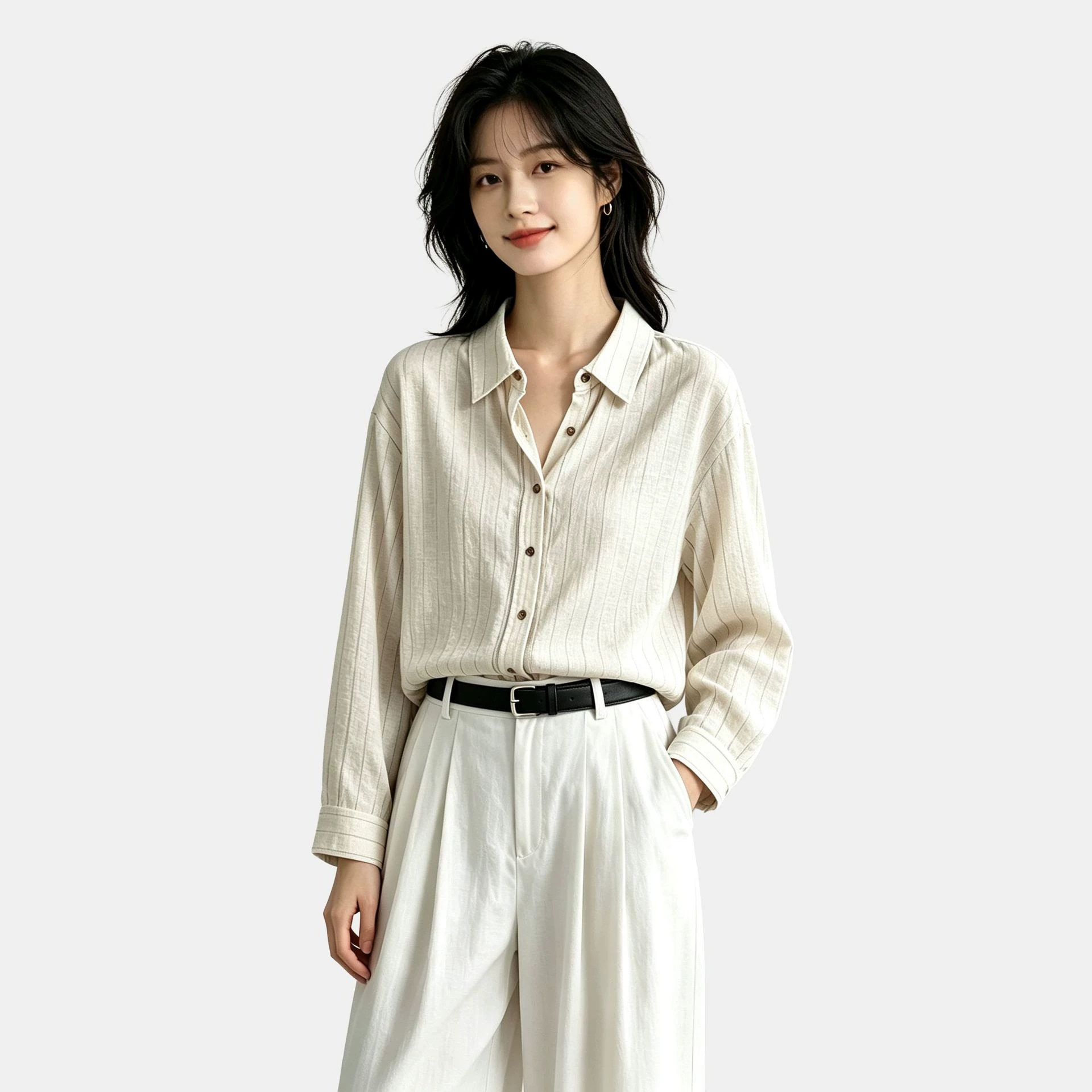 文艺风长袖春夏季新款女汉衬衫