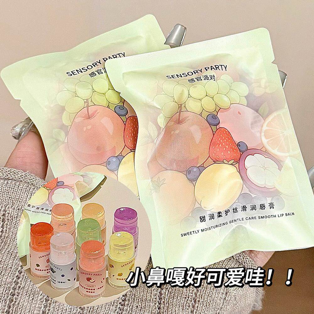 正品mini果味润唇膏无色唇膜保湿滋润淡化唇纹防干裂小巧随身学生