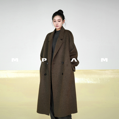 【花花推荐】MPAM宽松中长款毛呢外套10牦牛绒 90绵羊毛秋冬大衣
