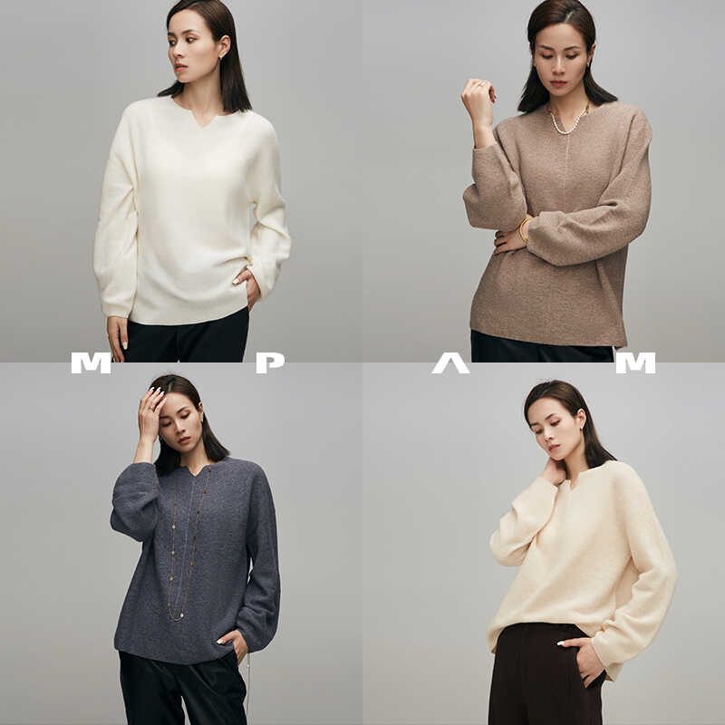 MPAM法式复古v领针织衫