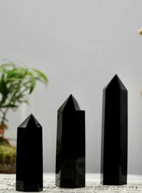 缇麦黑曜石消磁简约天然水晶