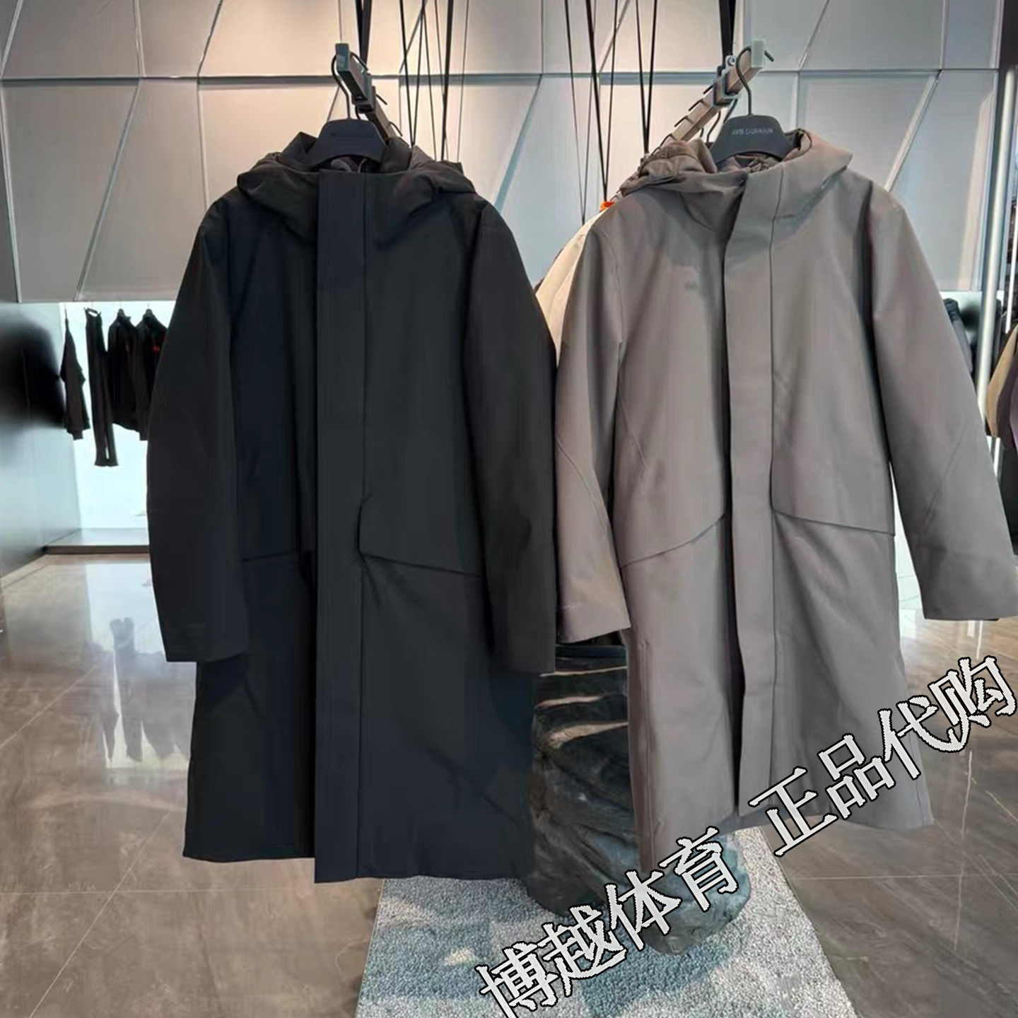 安踏冠军旅行男款长羽绒服2025冬款连帽防风透湿羽绒服152540924
