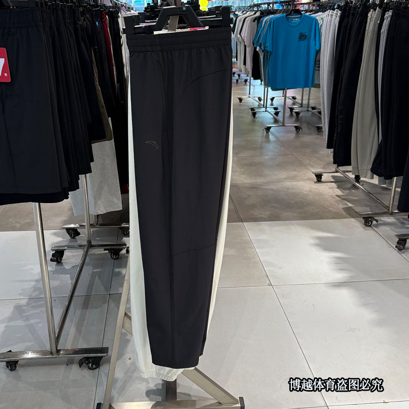 安踏竞速跑步女裤2025夏季新款速干梭织吸湿运动九分裤162525501