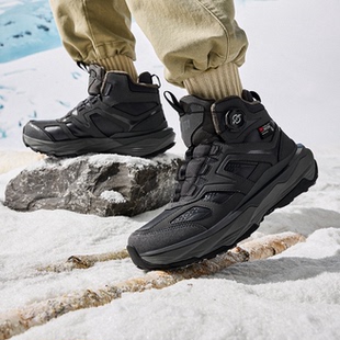 安踏跃岭2男鞋2024冬季新款旋钮加绒长绒保暖高帮大棉鞋112518965