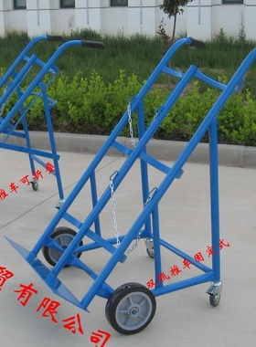 气瓶手推车双瓶工业氧气乙炔瓶推推车架子静音折叠车