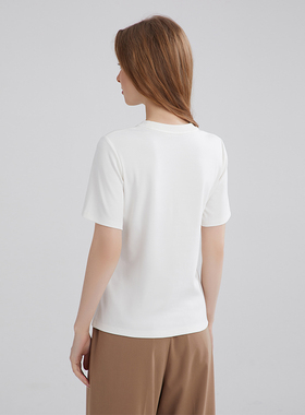 重磅奥地利天丝莫代尔圆领短袖T恤