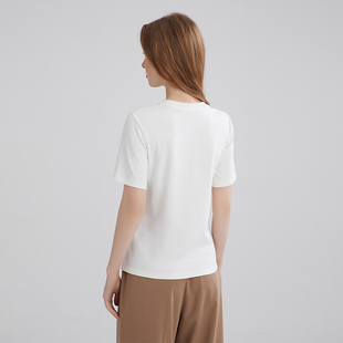 重磅奥地利天丝莫代尔圆领短袖T恤