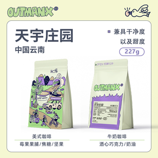 咖啡豆227克 Outman云南孟连天宇厌氧日晒手冲意式 果味奶咖