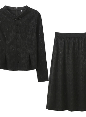 新中式订婚礼服套装裙子秋新款大码女装红色结婚敬酒服333136