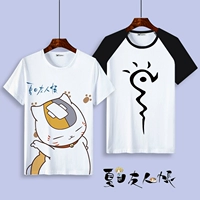 Tài khoản bạn bè Natsume Giáo viên mèo Guizhi Áo sơ mi tay ngắn mùa hè nam và nữ Anime quần áo xung quanh - Carton / Hoạt hình liên quan hình sticker dễ thương