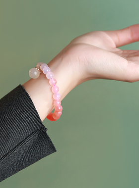 天然非洲红玛瑙手串渐变手链