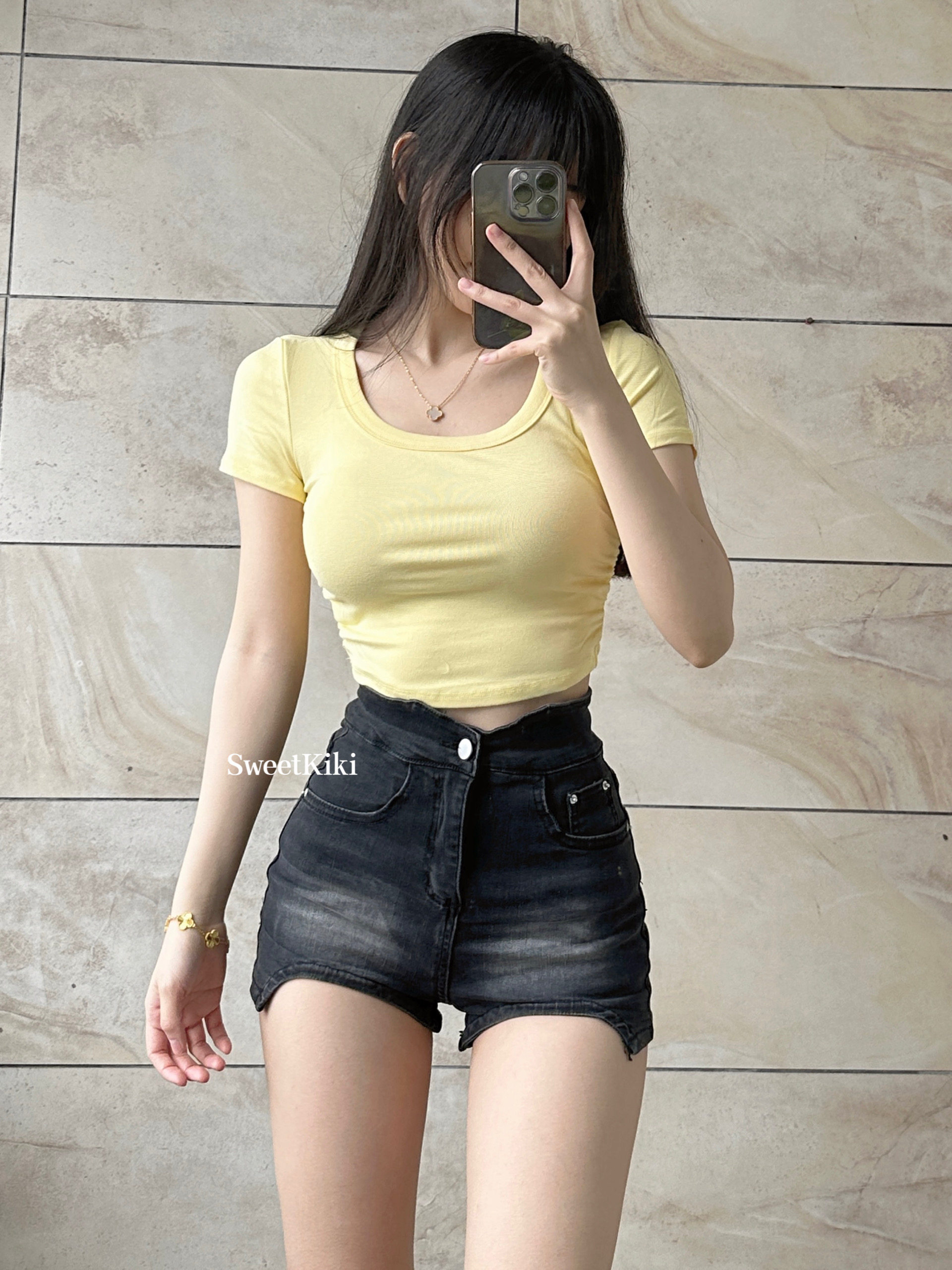SWEETKIKI SUPER LONG LEG SHORTS | HIGH WAISTED IRREGULAR DENIM HIP HOT PANTS HOT GIRL SEXY GIRL