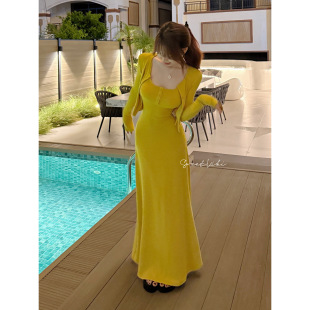 小外套开衫 SweetKiki 背心裙 好比例性感纯欲修身 两件套长裙 修身