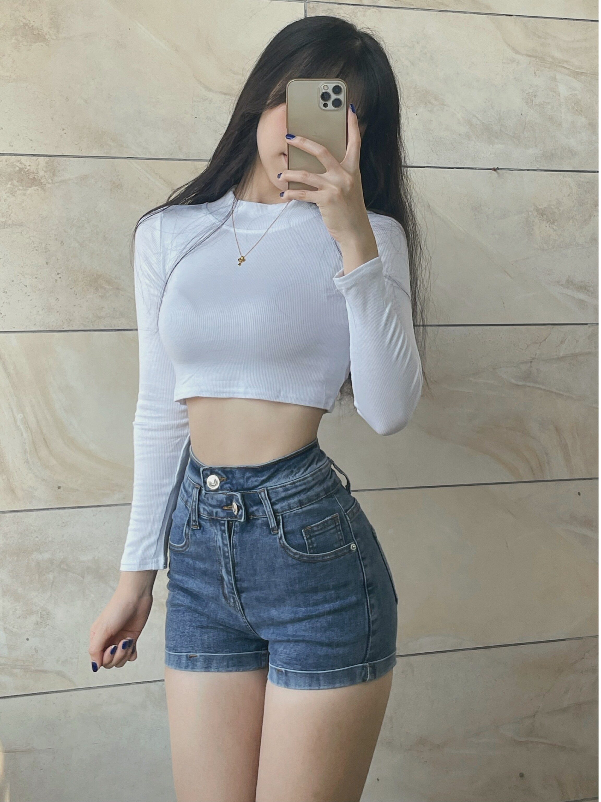 SWEET KIKI AMERICAN RETRO HOTTIE HIGH WAIST HOT PANTS EUROPEAN AND AMERICAN SLIM SLIM STRETCH DENIM SHORTS HIP WRAP