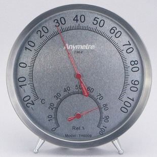 美德时不锈钢温度计室内干湿温度计高精度家用台挂大棚温湿度表