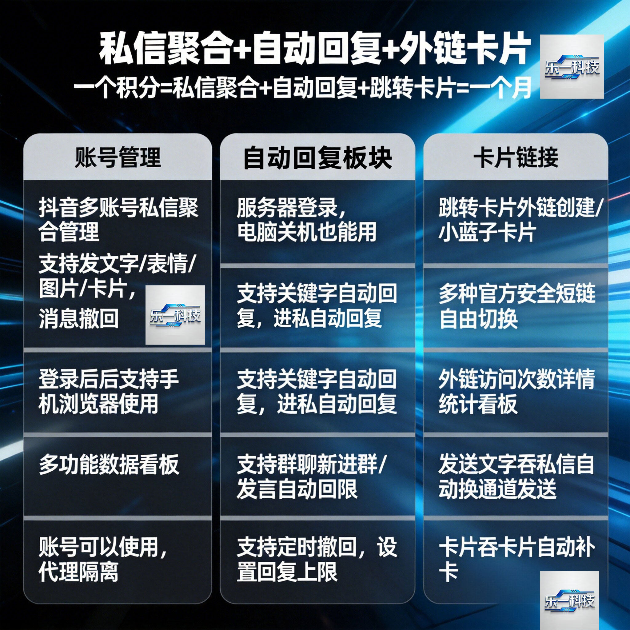 抖音私信卡片自动回复卡片无风险跳转链接,私信自动回复卡片外链