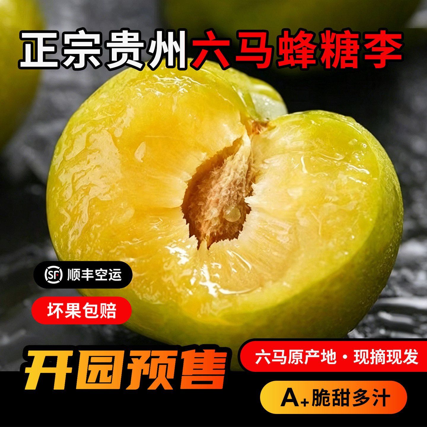 正宗贵州六马蜂糖李新鲜应季水果脆甜镇宁鲜李子礼盒送礼顺丰包邮