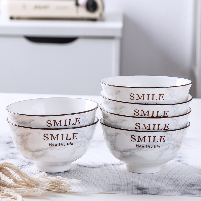 陶瓷碗欧式米饭碗家用可微波圆形