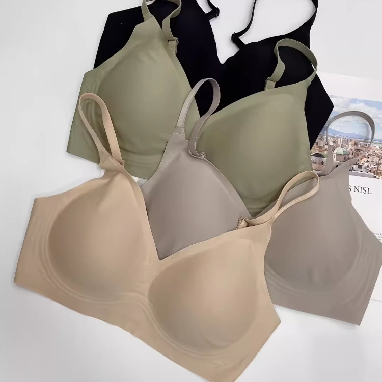 凉快透气果冻条真丝凉感文胸罩