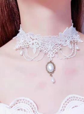 【限量特惠】纯欲风法式甜美蕾丝项链气质cos韩系choker锁骨项圈