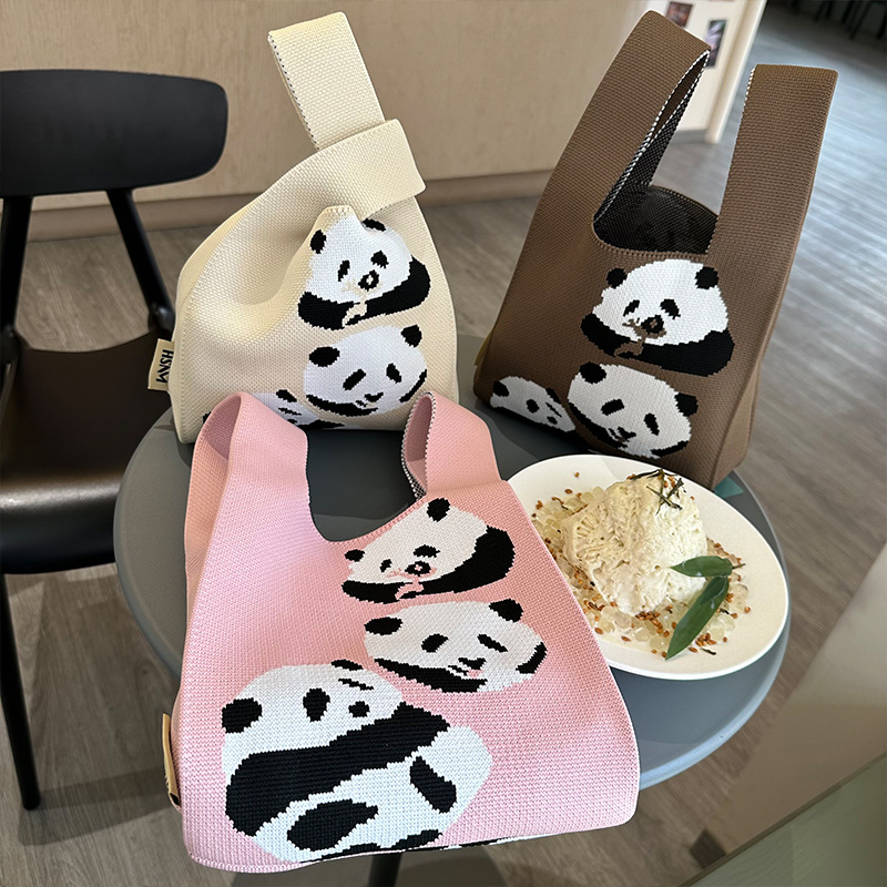 夏季可爱卡通风熊猫手提包手拎包