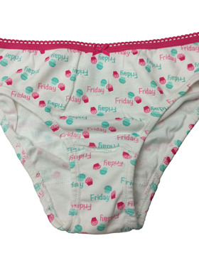 外贸美单gymboree*3-5岁女童白色蛋糕全棉高腰三角内裤短裤