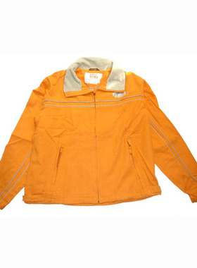乐天BABY*176男童男士橙色斜纹梭织全棉拉链衫外套工装外出服夹克