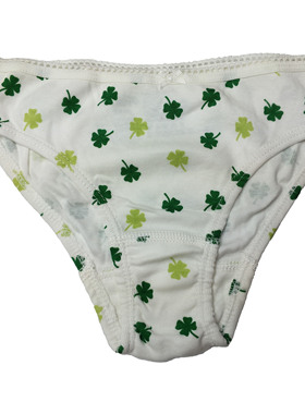 外贸美单gymboree*3-5岁女童白色四叶草全棉高腰三角内裤短裤