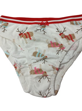 外贸美单gymboree*3-5岁女童白色糜鹿全棉高腰三角内裤短裤