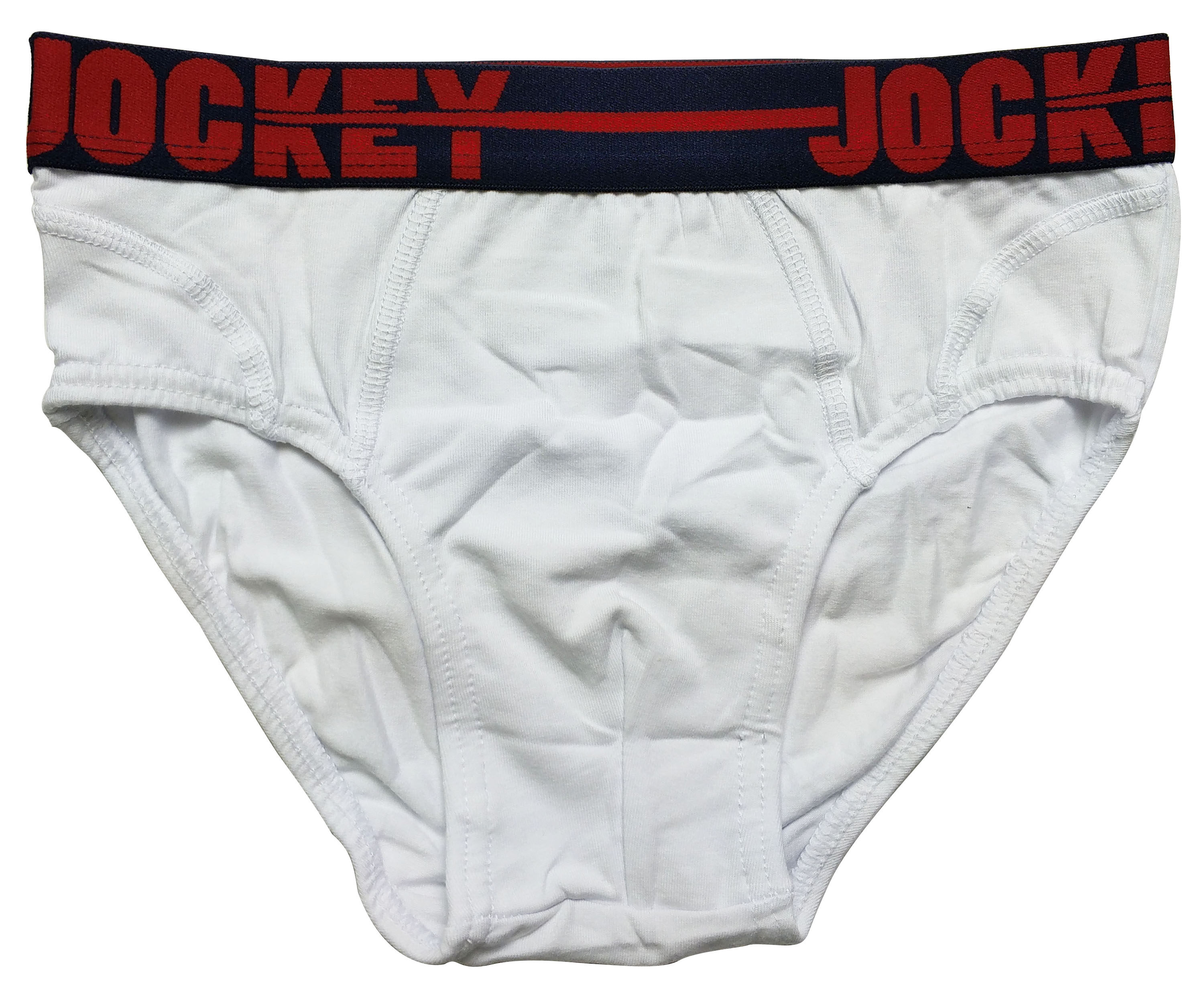 乐天baby*jockey 3-16岁男童瘦款白红全棉三角内裤短裤