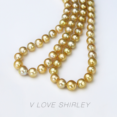 南洋金珠巴洛克珍珠项链