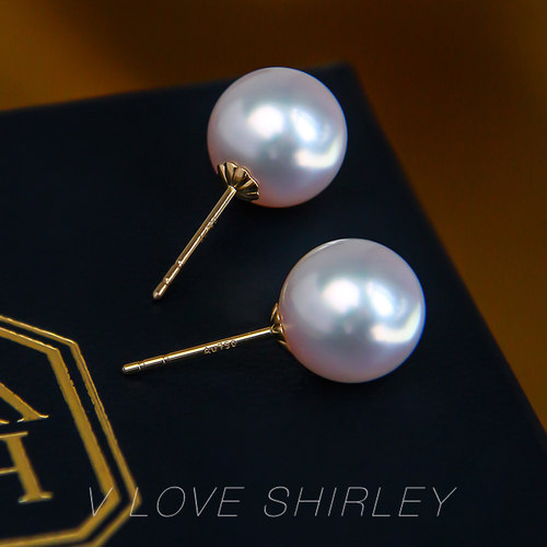海水akoya珍珠耳钉薇爱秀丽